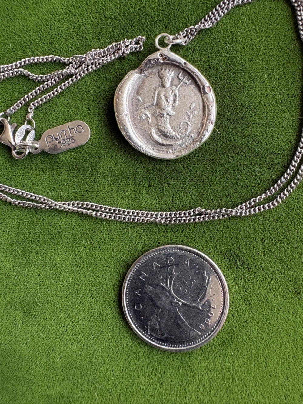 🕊️ PYRRHA Retired “Neptune/Poseidon” Talisman Necklace, Unisex, 22” Chain - Picture 4 of 10